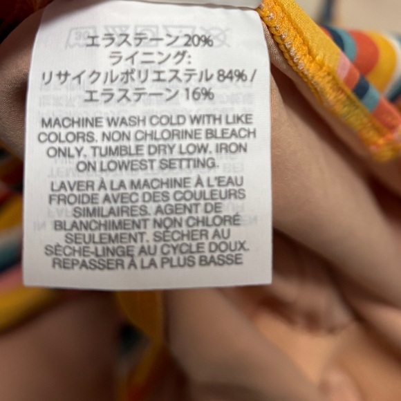 Madewell Vibrant Striped One Piece Swimsuit Sz S SKU 2 - Picture 6 of 6